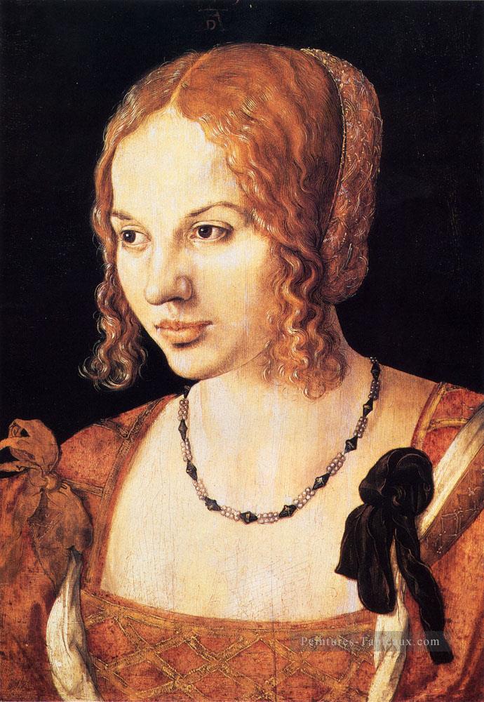 Albrecht Jeune vénitien Femme Nothern Renaissance Albrecht Dürer Peintures à l'huile